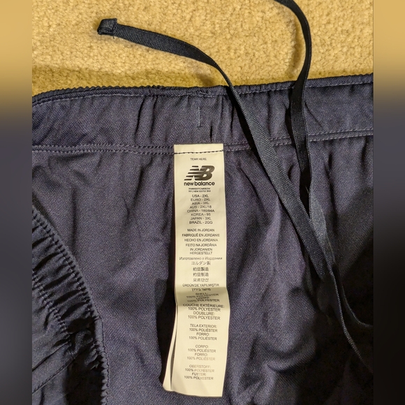 NWT Women's New Balance Navy‎ Athletic Shorts, Built-in Brief| Size 2XL - Picture 8 of 8